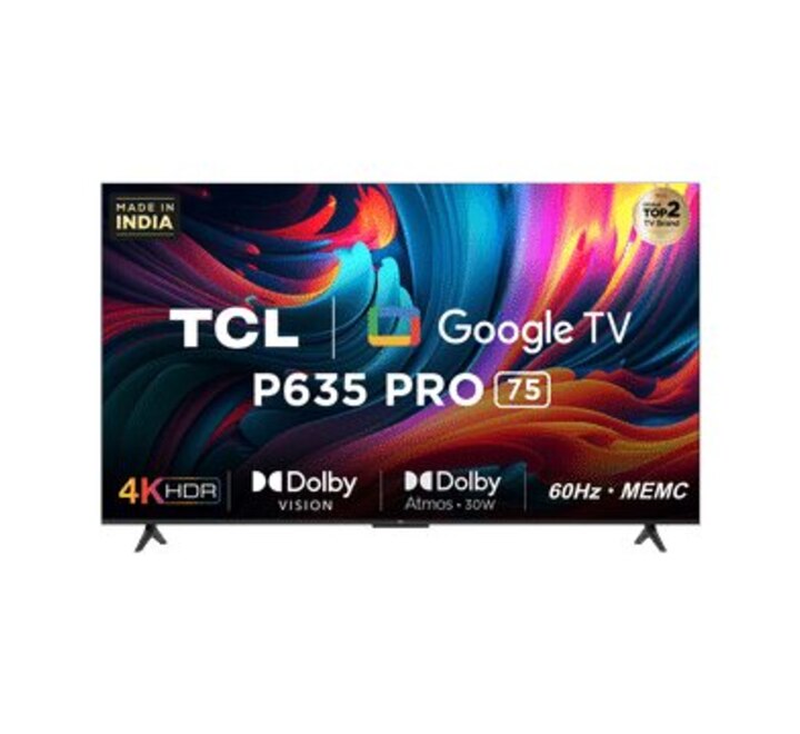 TCL 75P635 Pro 189 cm (74.40 inch) 4K Ultra HD LED Android TV with Google Assistant (75P635 PRO)